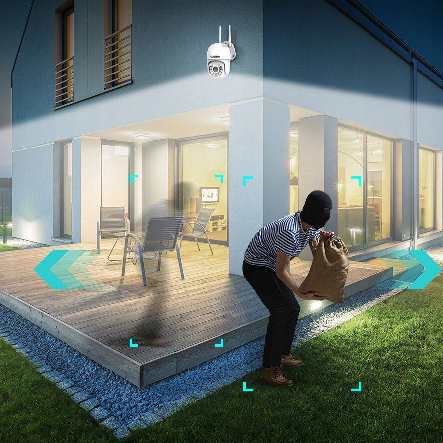 KAMERA ZEWNĘTRZNA OBROTOWA WIFI IP ZOOM MONITORING Stan opakowania oryginalne