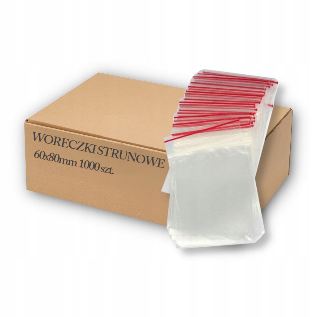 

Torebki Woreczki Strunowe 60X80mm 6/8 1000SZT