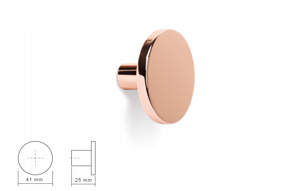 

Gałka meblowa Miedź Połysk Viefe 0168 Como Fi 41mm
