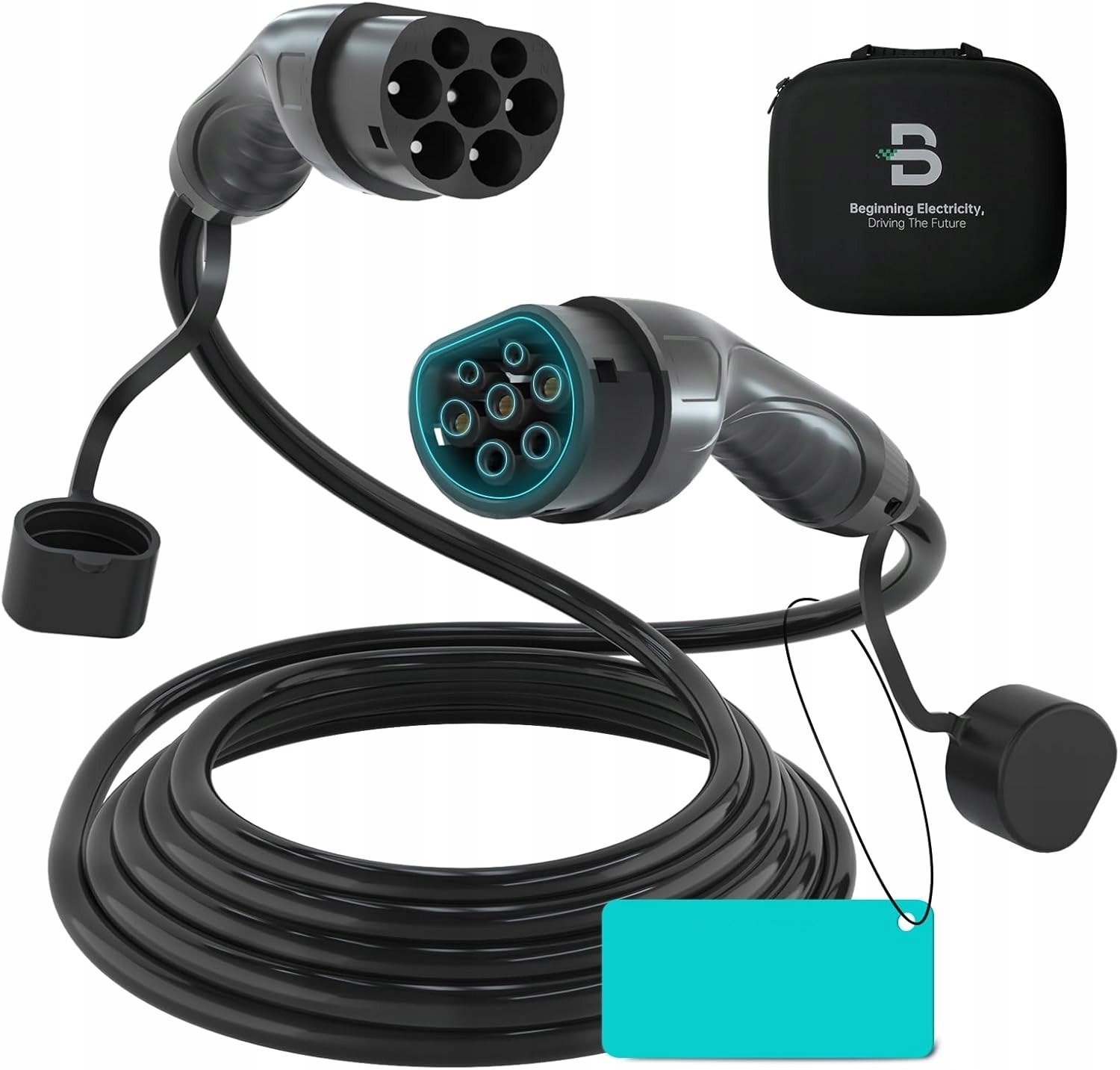 Beny kabel Ev Typ 2 32A 7,2kW 8 m 1-fáze Iec 62196-2 s nabíjecí taškou