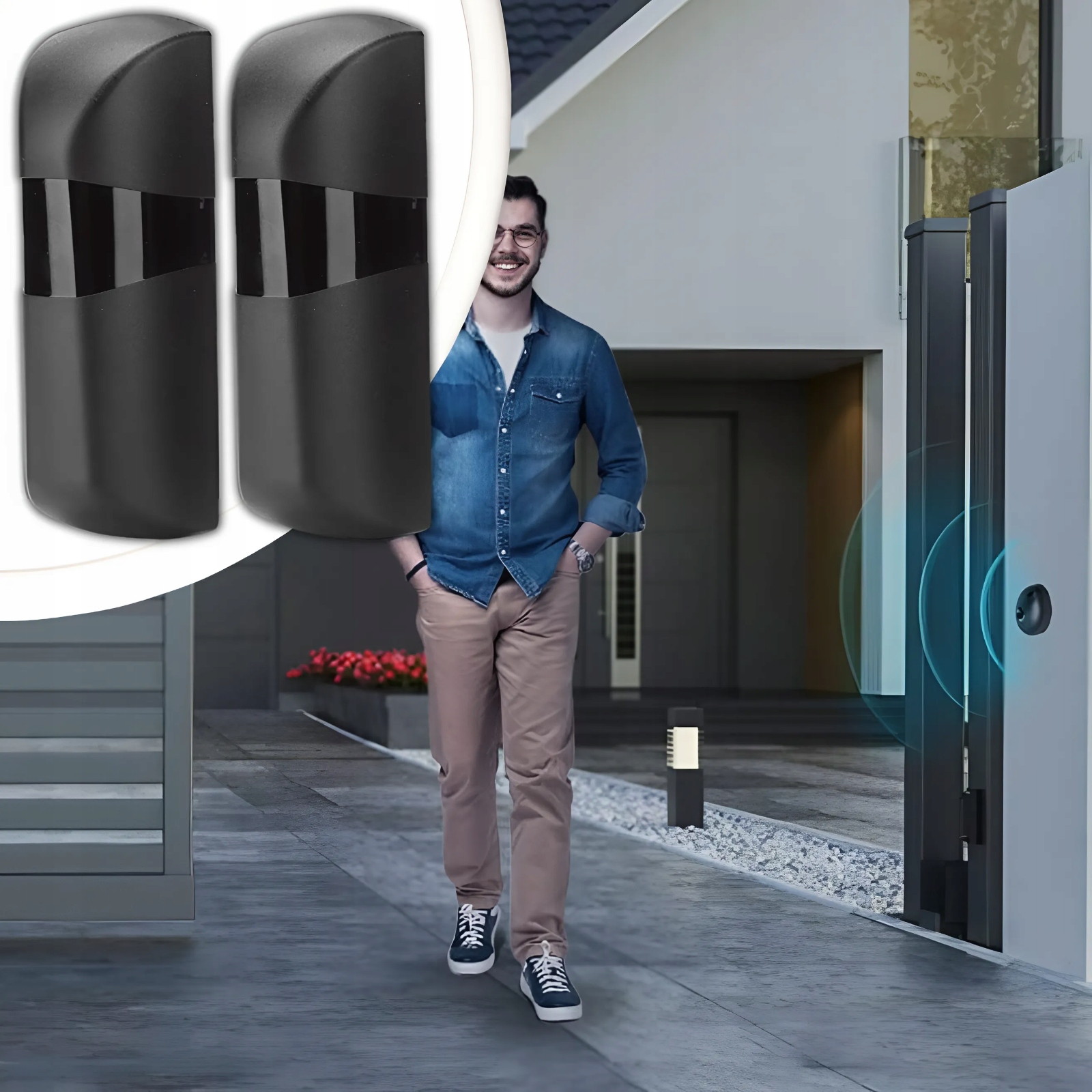 ZESTAW AUTOMAT DO BRAMY NAPĘD 600kg NA PILOTA 5x LISTWA 5 metrów LAMPA Dodatkowe funkcje funkcja automatycznego zamykania funkcja detekcji przeszkód