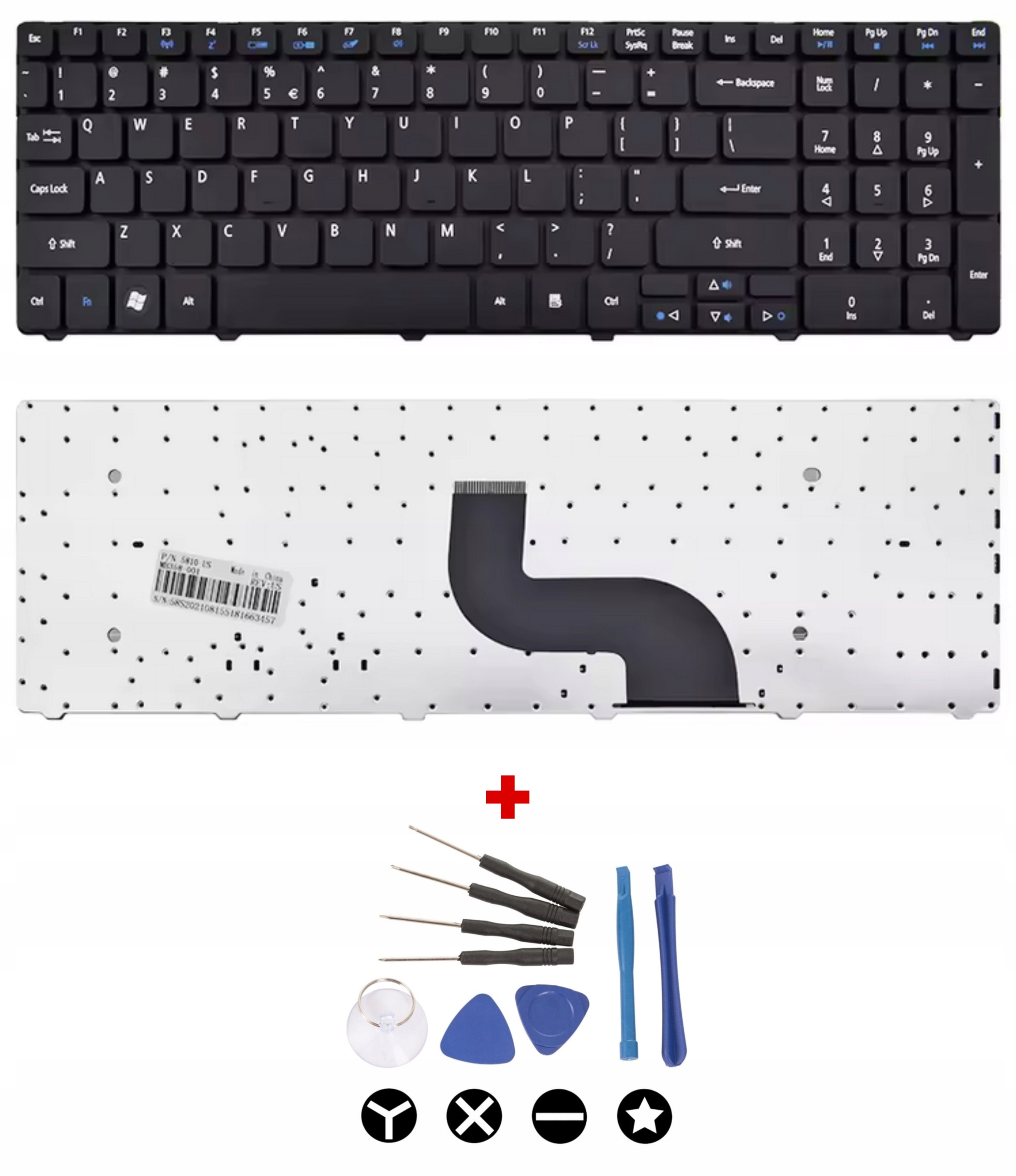 Klávesnice Us pro Acer Aspire 5738 5740 5741 5750 7741 7750 E1-521 E1-571