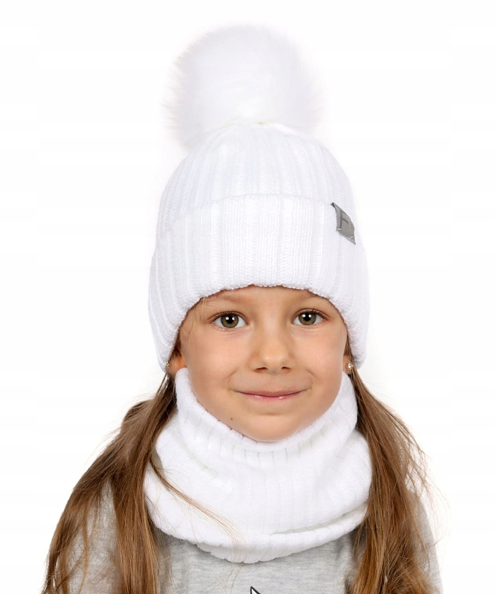 

Komplet Czapka Komin Dla Dziewczynki Prązek Zimowy