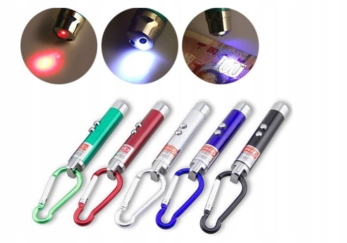 

Brelok Laser Wskażnik Latarka Zabawka Dla Kota 3W1