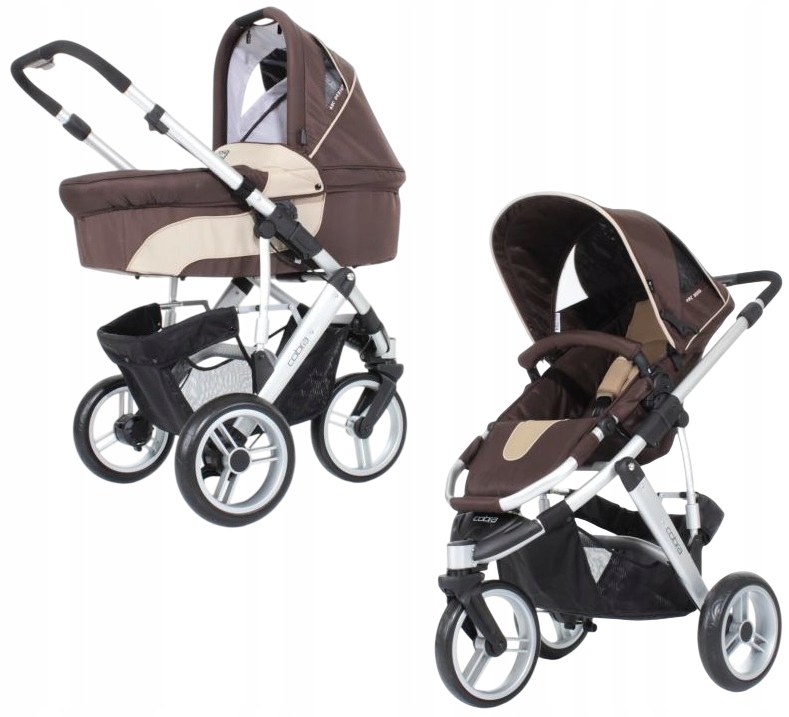 Abc Design Cobra Wózek Wielofunkcyjny 3-KOŁOWY 2w1 Spacerówka Gondola Brown