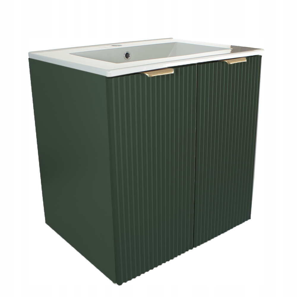 Koupelnová skříňka s zapuštěným umyvadlem a dveřmi Šalvějová 60 cm Willy