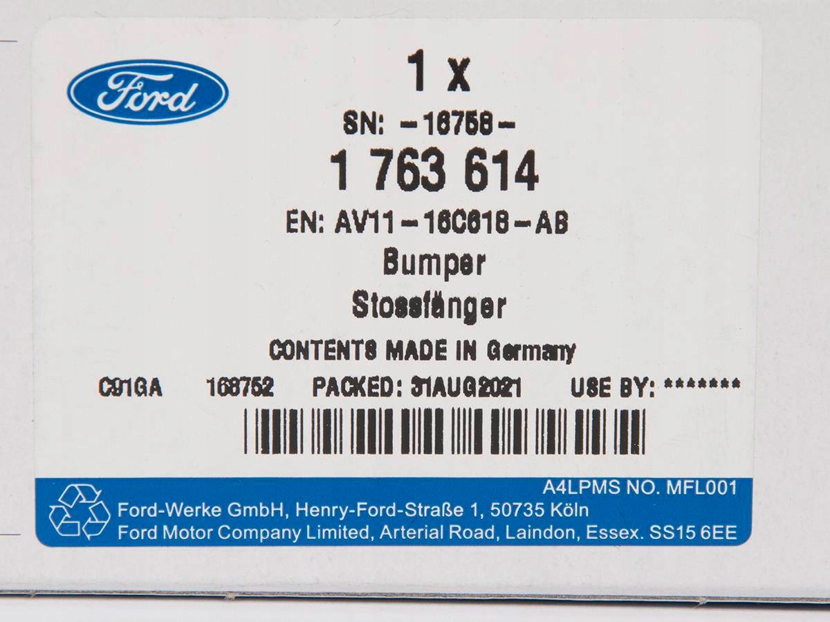 ODBOJ MASKI B MAX 12 Part manufacturer Ford OE