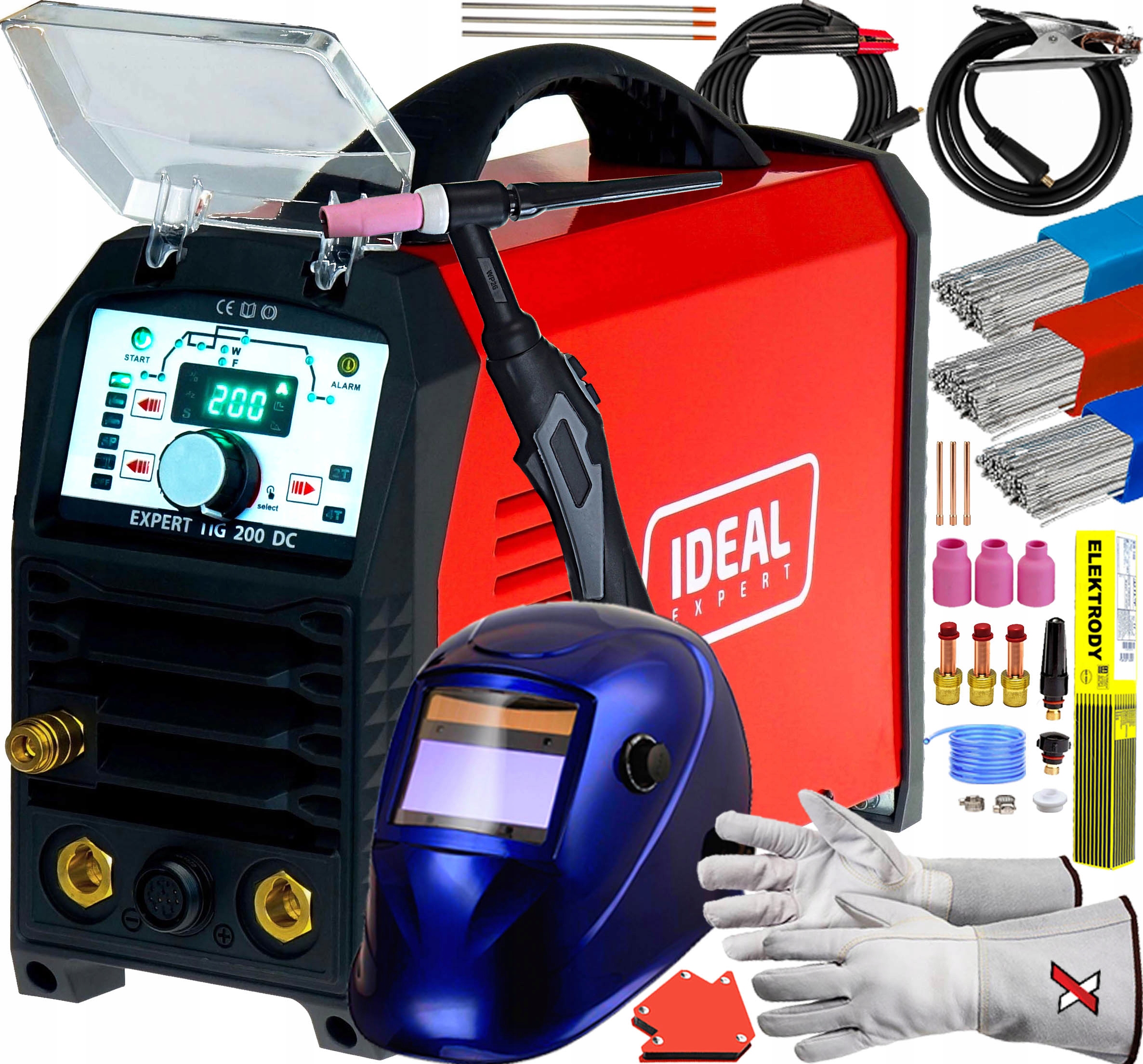 Svářečka Ideal Tig 200A Puls DC Invertor Mma Igbt