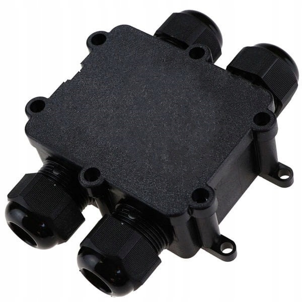 

Poczwórna hermetyczna puszka kablowa 4-piny czarna