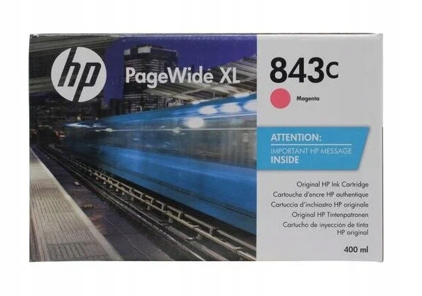 Nový atrament Hp 843c Magenta C1Q67A PageWide XL 4000 5000 2025r. Originál