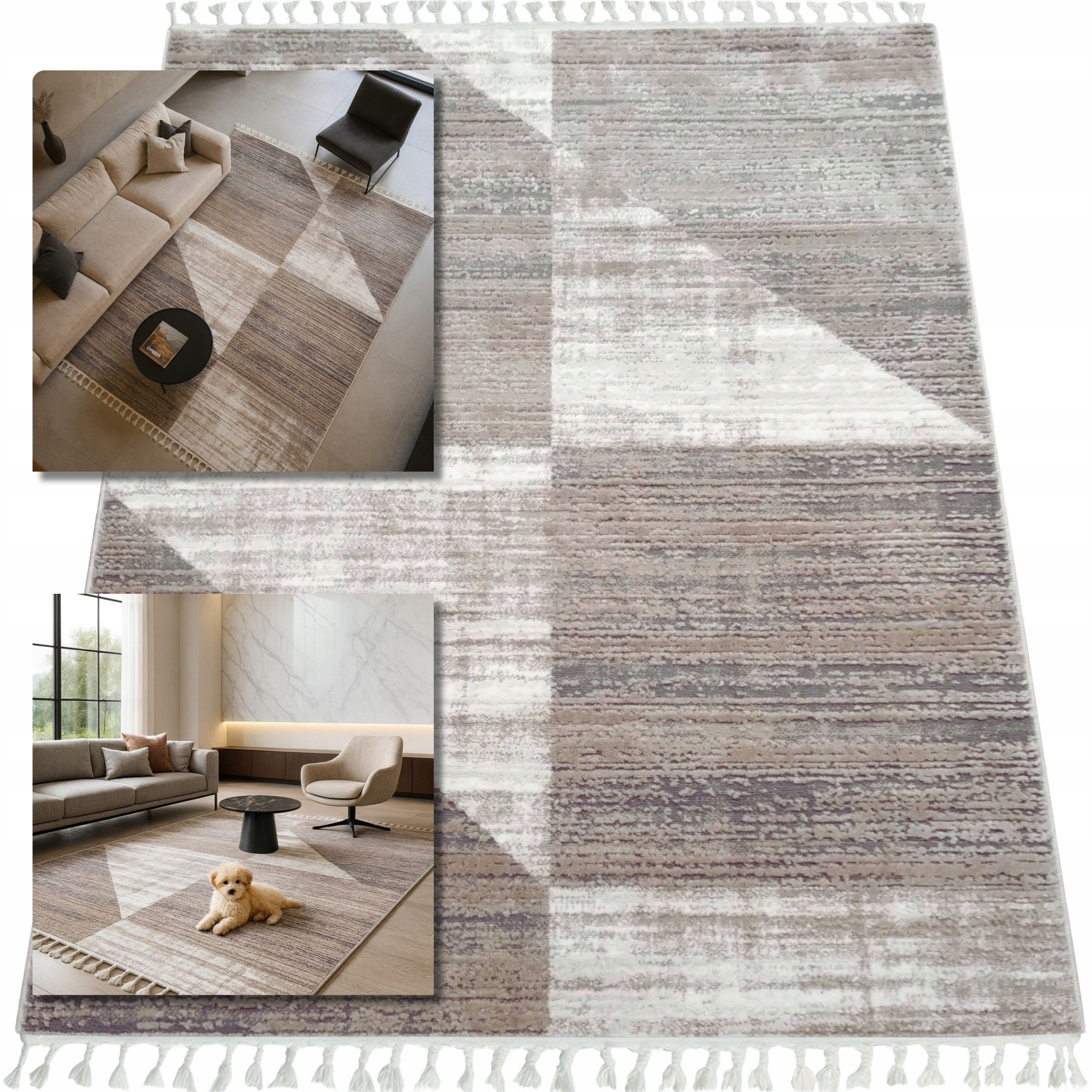 Koberec 140x200 Ankona Hnědý Koberec Do Obývacího Pokoje Koberec Do Ložnice Shaggy