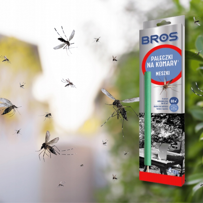4x BROS PAŁECZKI NA KOMARY MESZKI OWADY LATAJĄCE Producent Bros