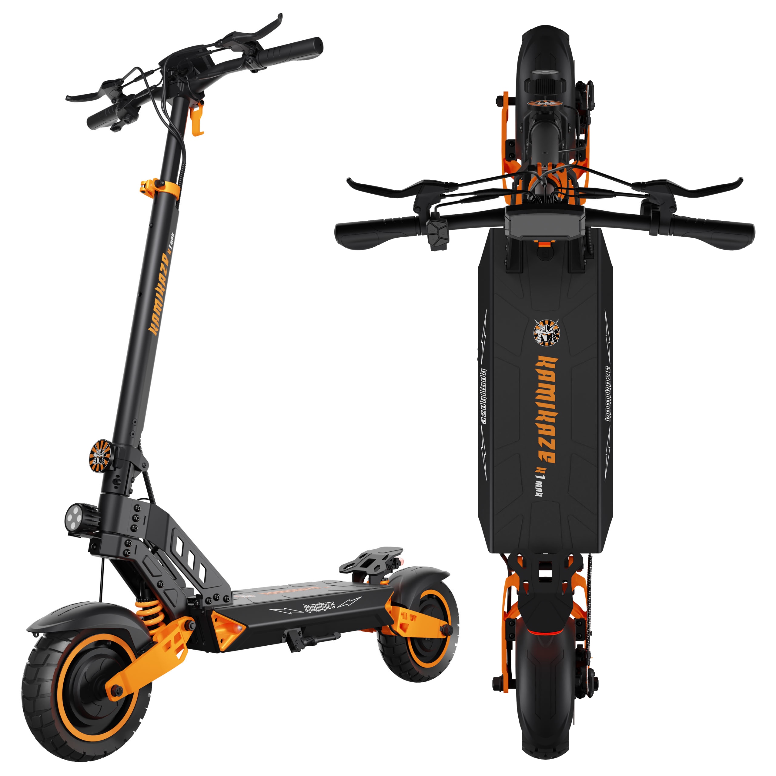 Nová elektrická koloběžka Kamikaze K1 Max, skládací, 2x1000W, dojezd 80 km