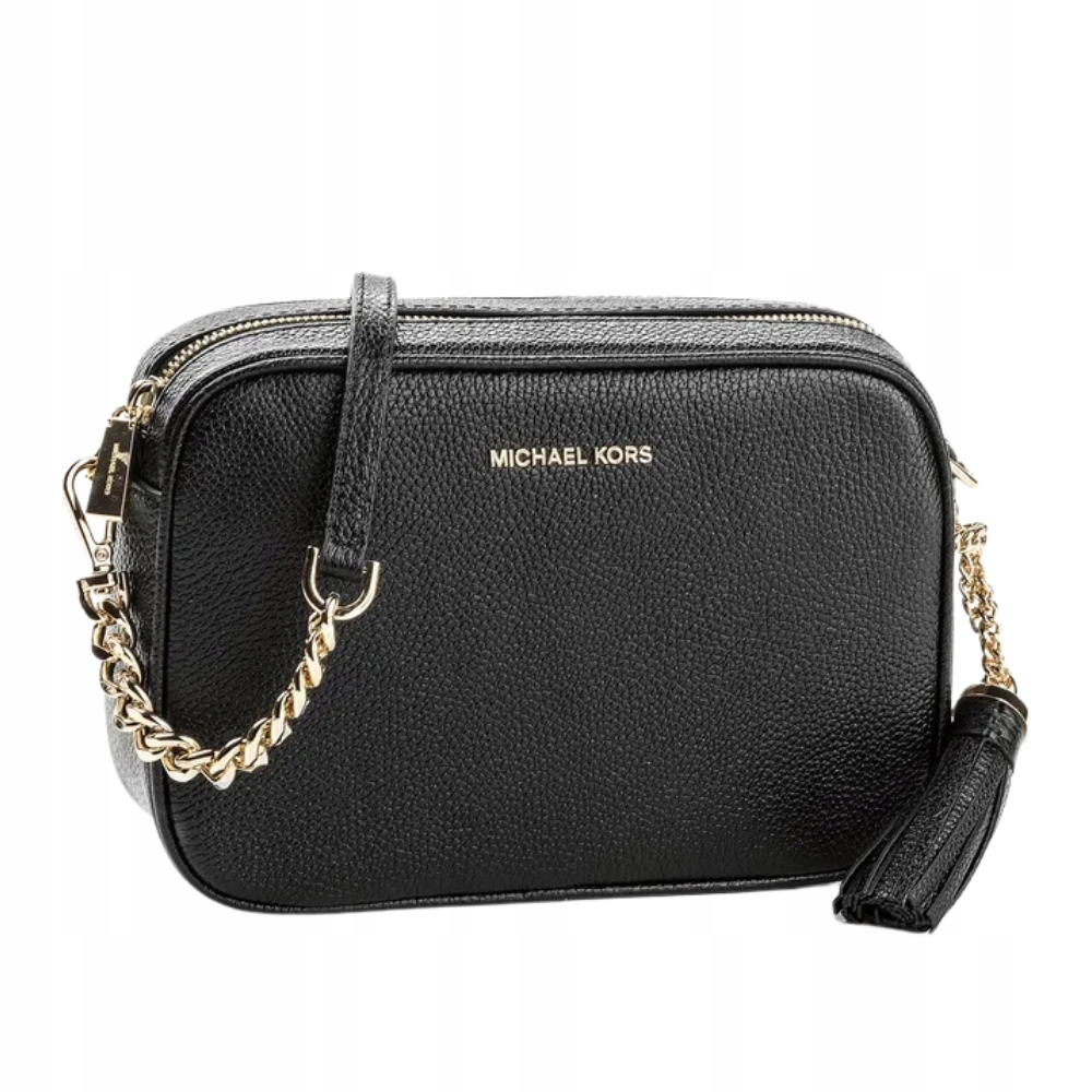 Michael Kors Černá kožená kabelka přes rameno