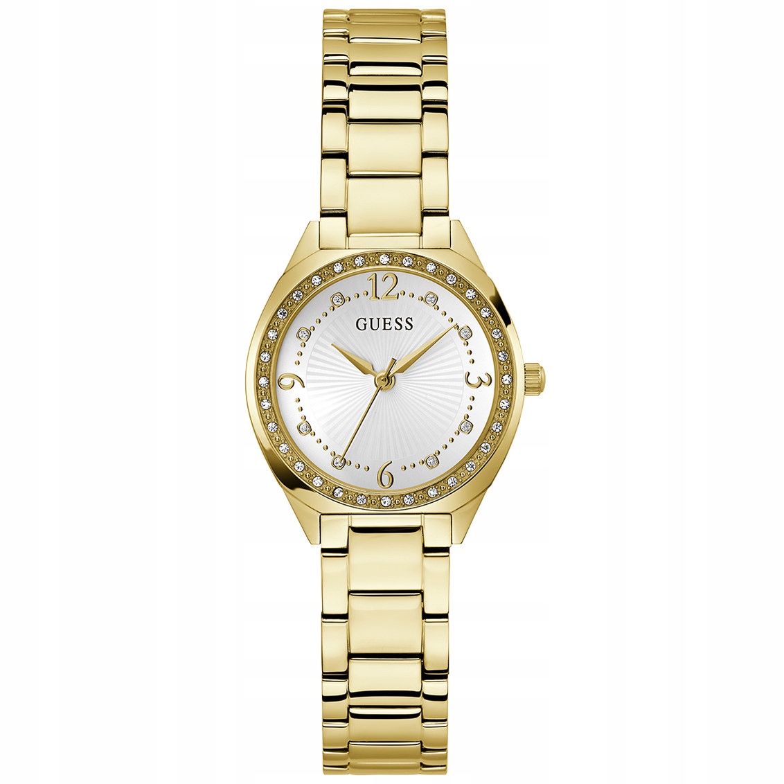 Dámské hodinky Guess GW0767L2 Zirkony a zlatým pouzdrem