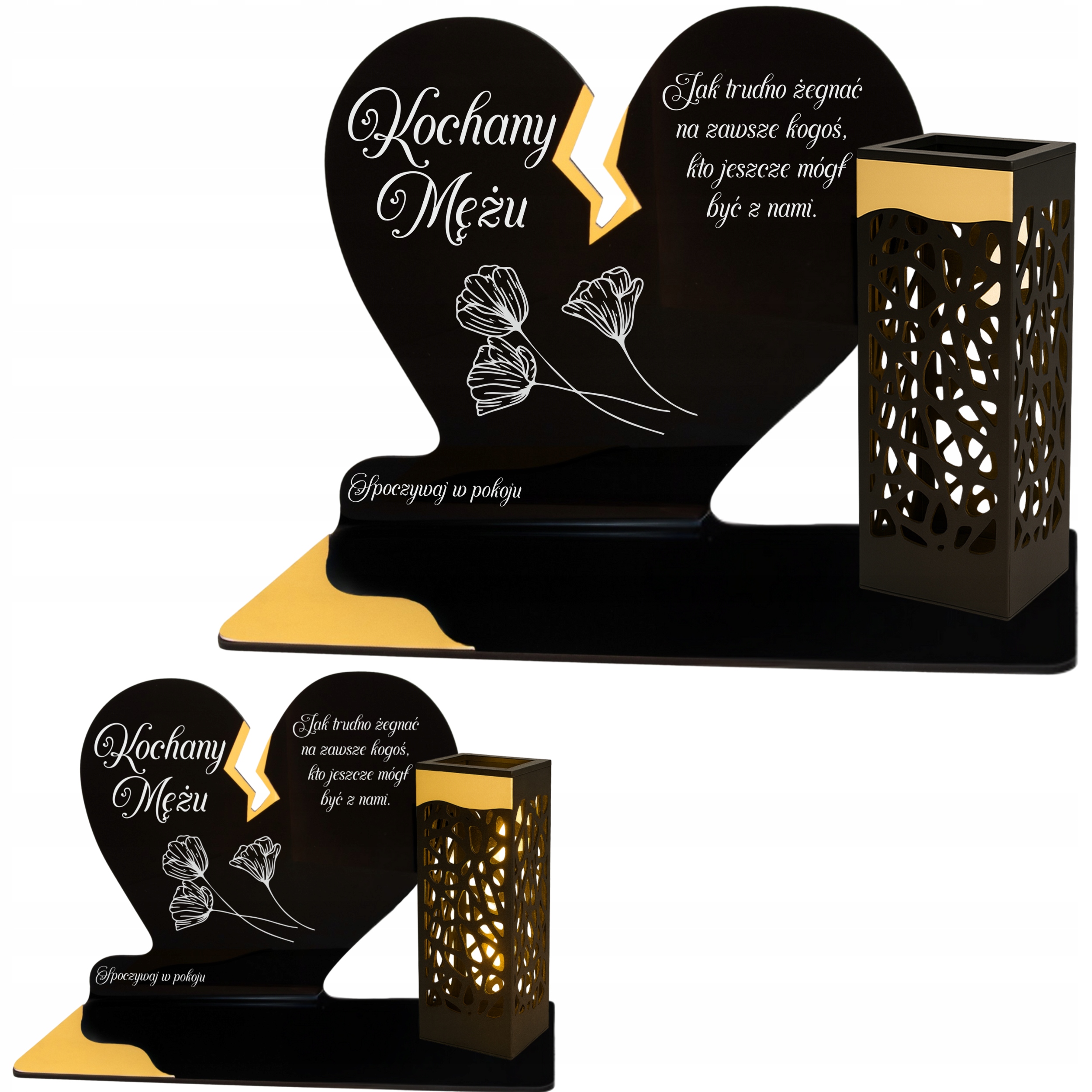 Hřbitovní Svíčka Pro Manžela Led Na Hrob Hřbitov Solární Lampička Náhrobní Zlatá