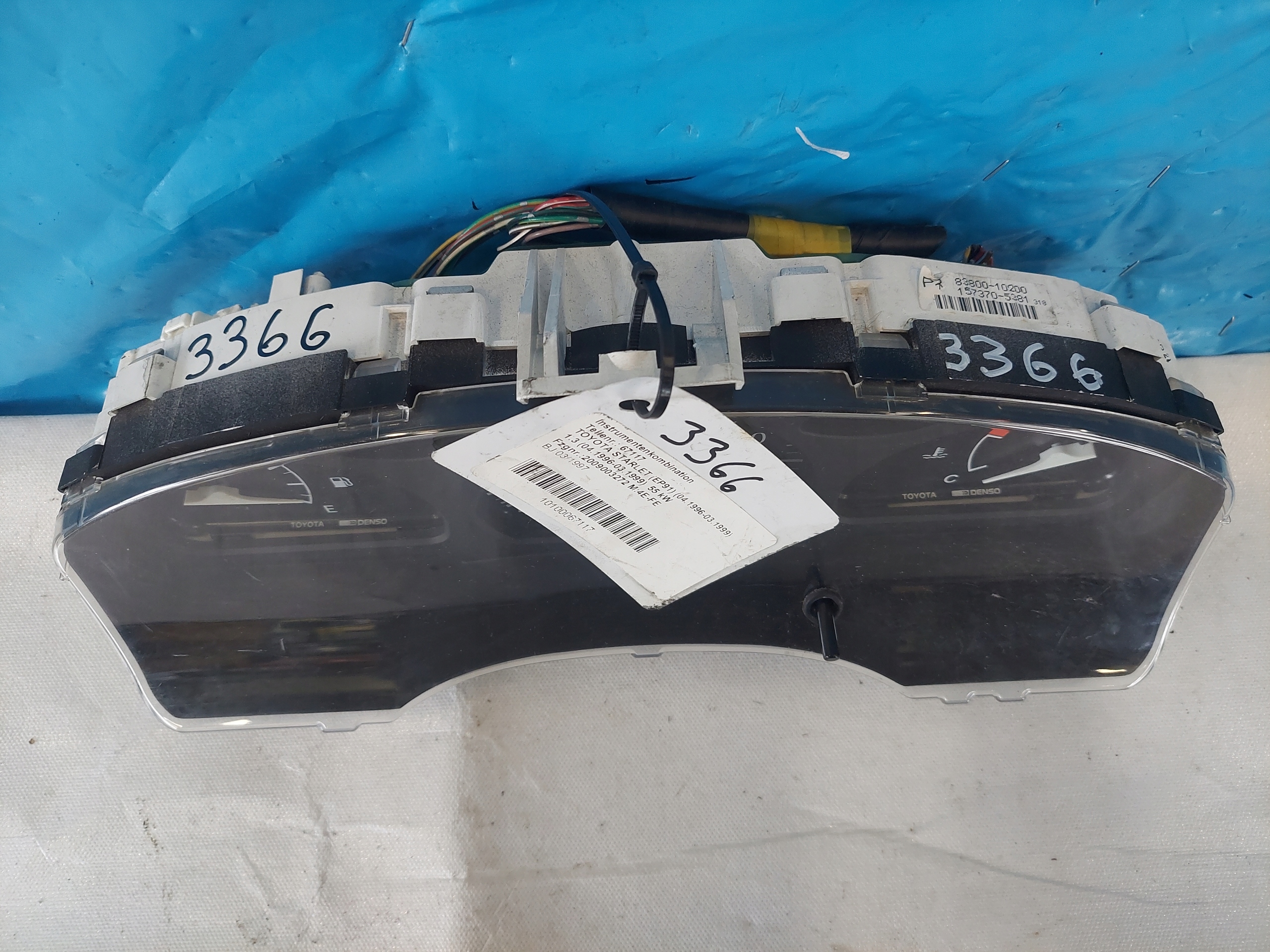 dials clock TOYOTA STARLET 1.3 B 83800-10200