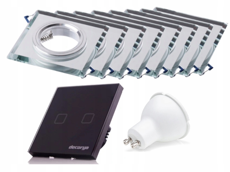 Sada stropního svítidla Halogen 8x spínač