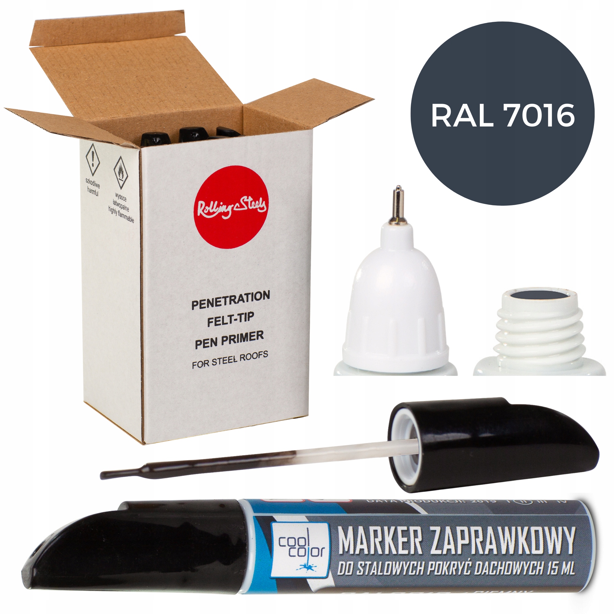 

Marker zaprawkowy do blach 15 ml Antracyt Ral 7016