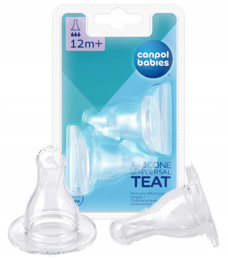 CANPOL SMOCZEK DO BUTELKI WĄSKI SZYBKI SILIKON12m+