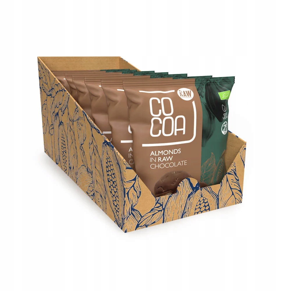 Migdały w czekoladzie ciemnej Cocoa Bio Box 7x70g