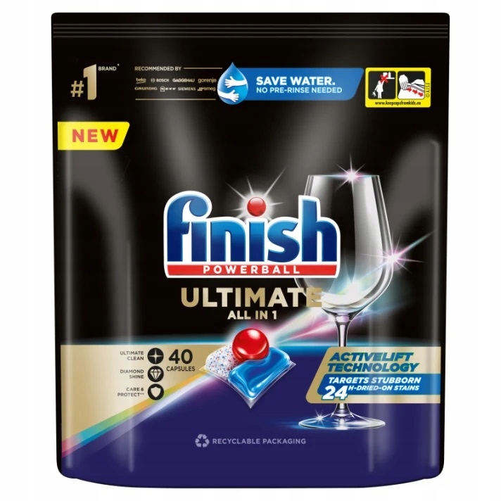 Finish Quantum Ultimate Kapsle Do Myčky Nádobí Regular 40 Ks