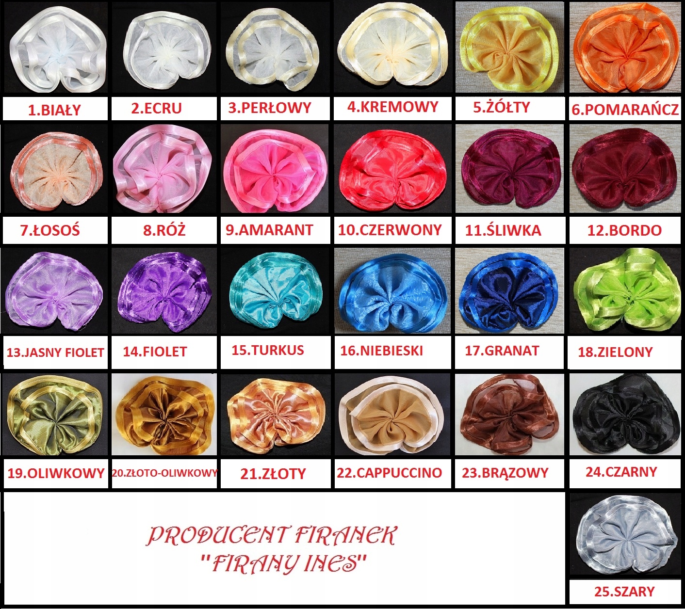 Gotowa Firana DWA BOKI KWIATKI 23 Kolorów 300/150 Rodzaj Firana pojedyncza