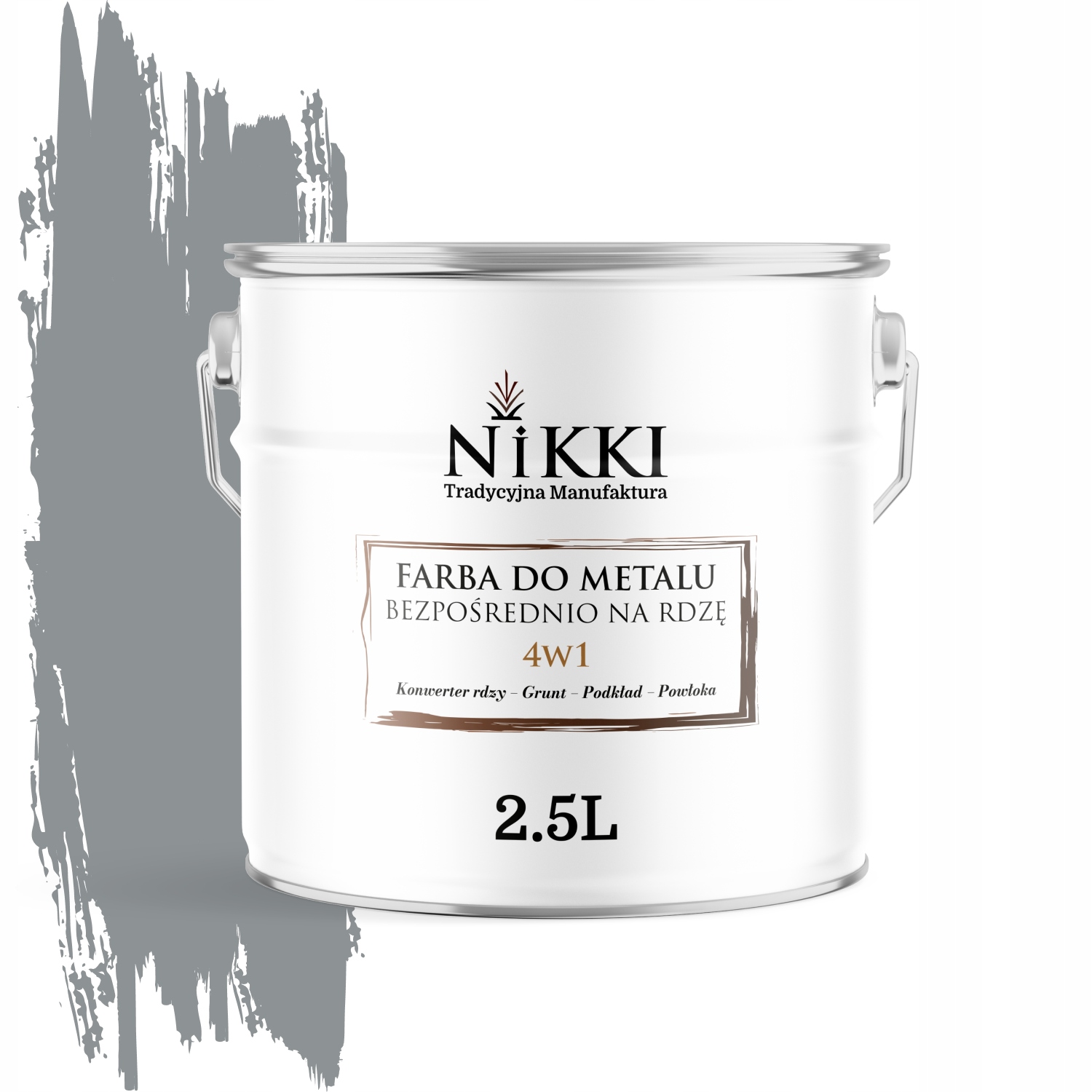 Barva Na Kov Přímo Na Rez Pozink 4v1 Barva Šedá Ral 7045 Lesklá 2.5L