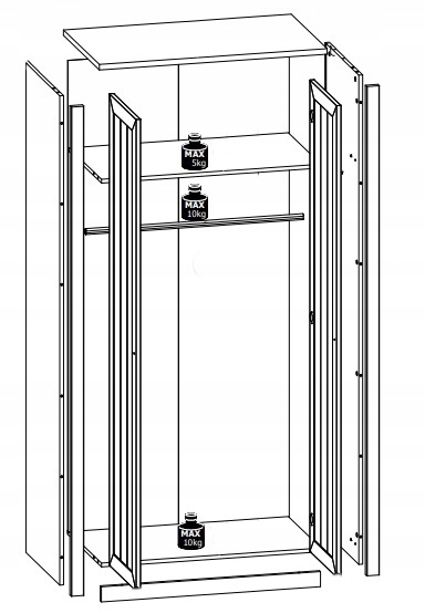 PROWANSJA S2D SZAFA 2 DRZWIOWA GREEN/ZIELONA Marka Gała Meble