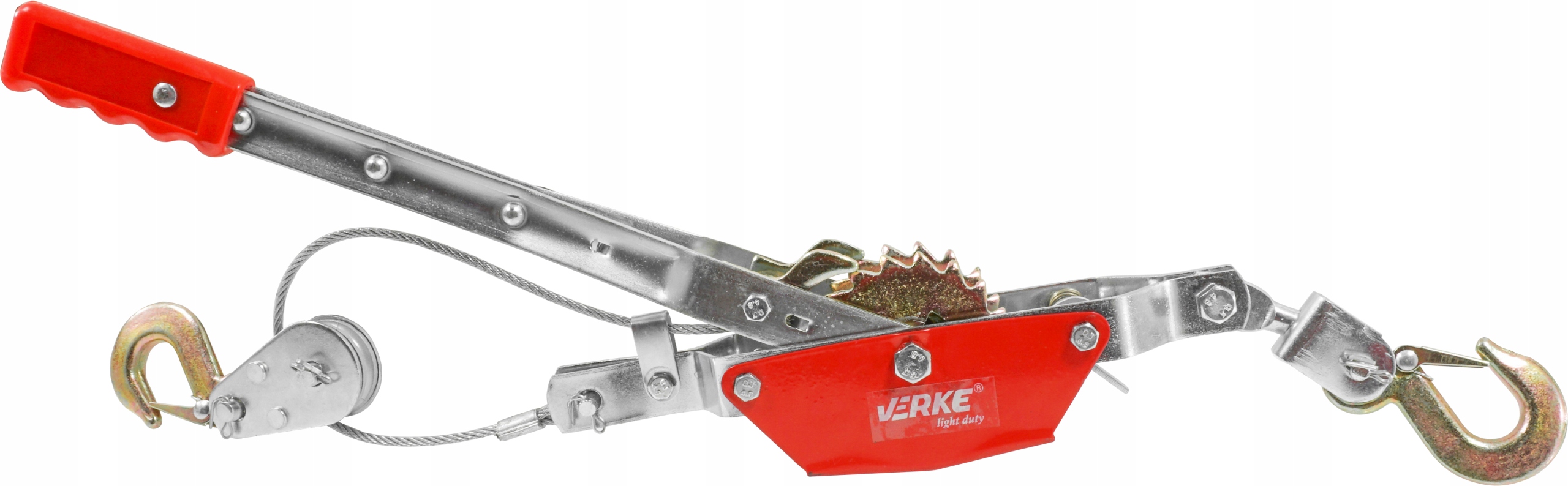 WYCIĄGARKA WCIĄGARKA RĘCZNA LINOWA 2T 2000kg ZAPADKOWA 2X HAK LINA STALOWA Kod producenta V87255