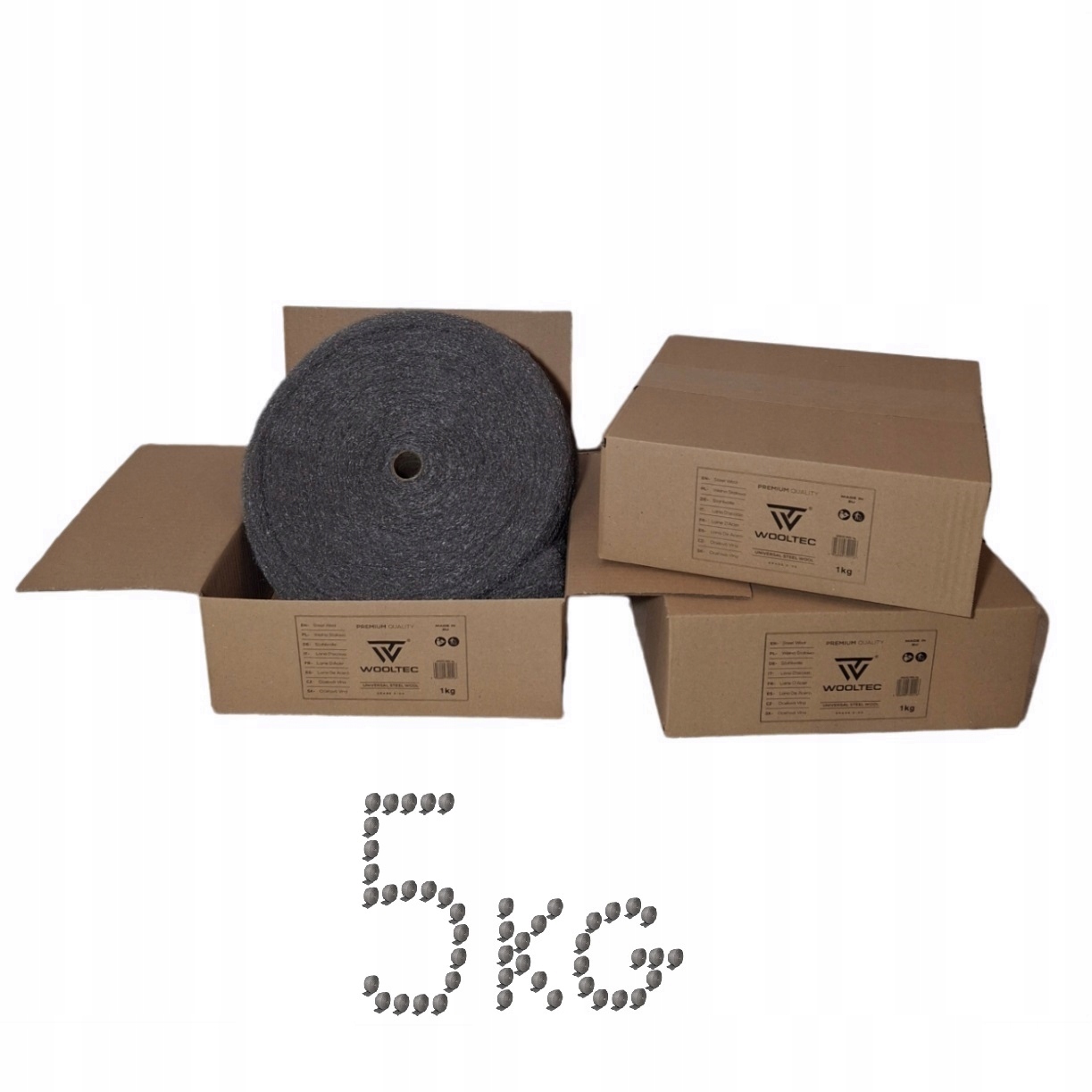 Oceľová Vlna 5 kg na Odstraňovanie Hrdze, čistenie, leštenie a renováciu