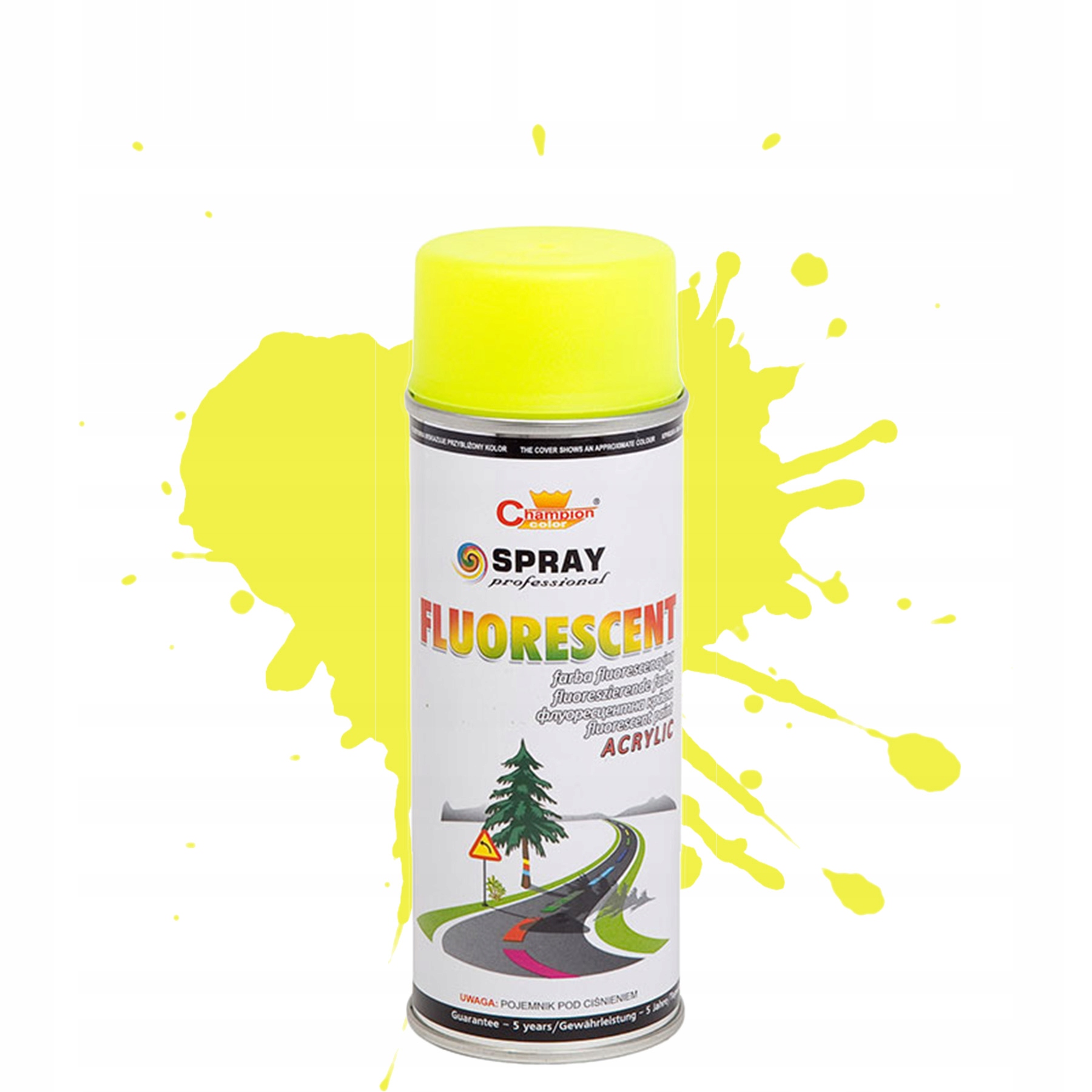 

Farba W Sprayu 400ml Fluorescencyjny Żółty