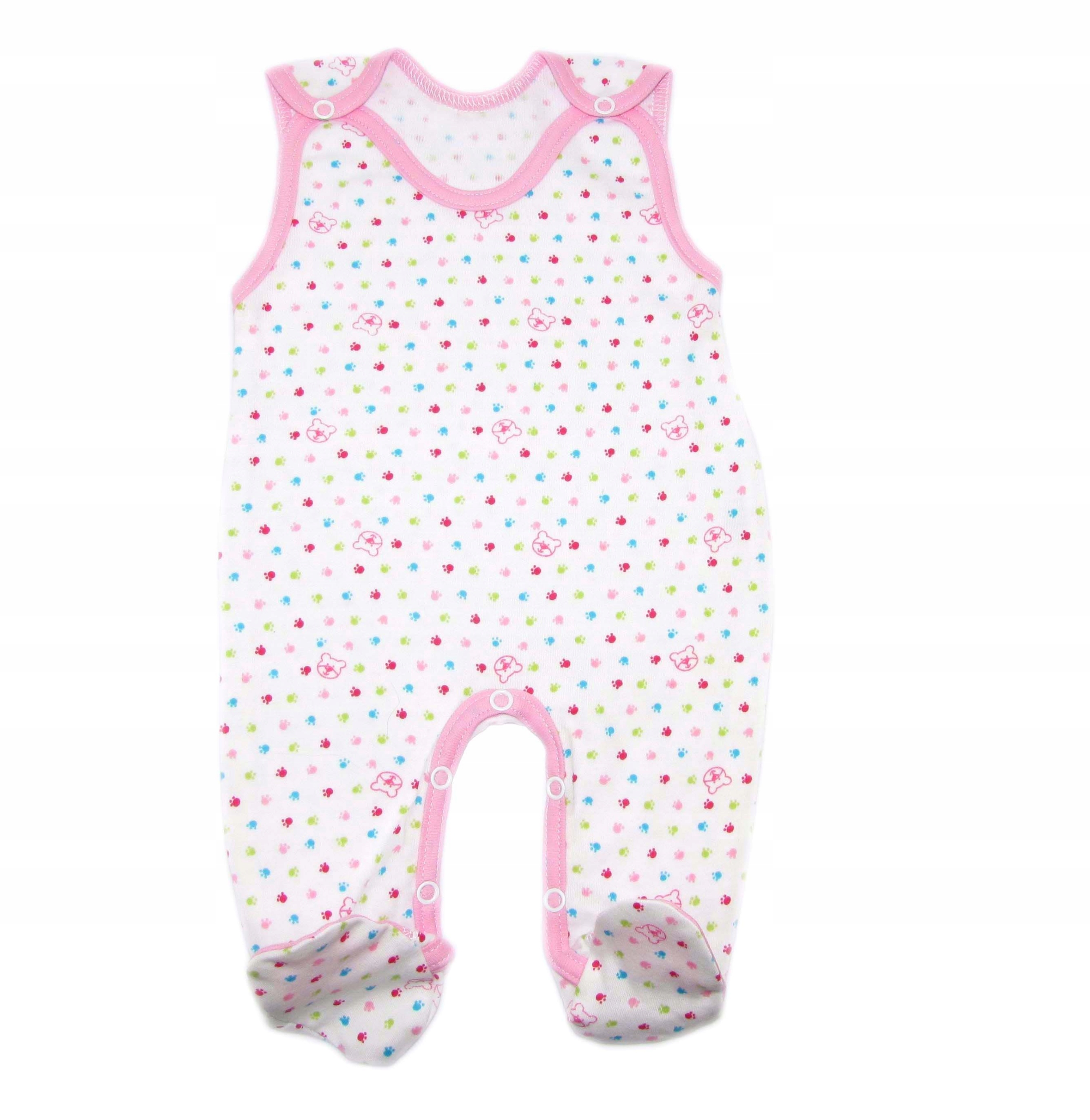 ŚPIOCHY NIEMOWLĘCE ŚPIOSZKI BAWEŁNIANE r.74 /6/ Rękaw bez rękawów