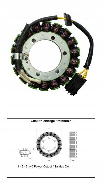 Vinutie Alternátora Stator Bmw F 800R 10-18; F 800ST 07-12; F 800GT