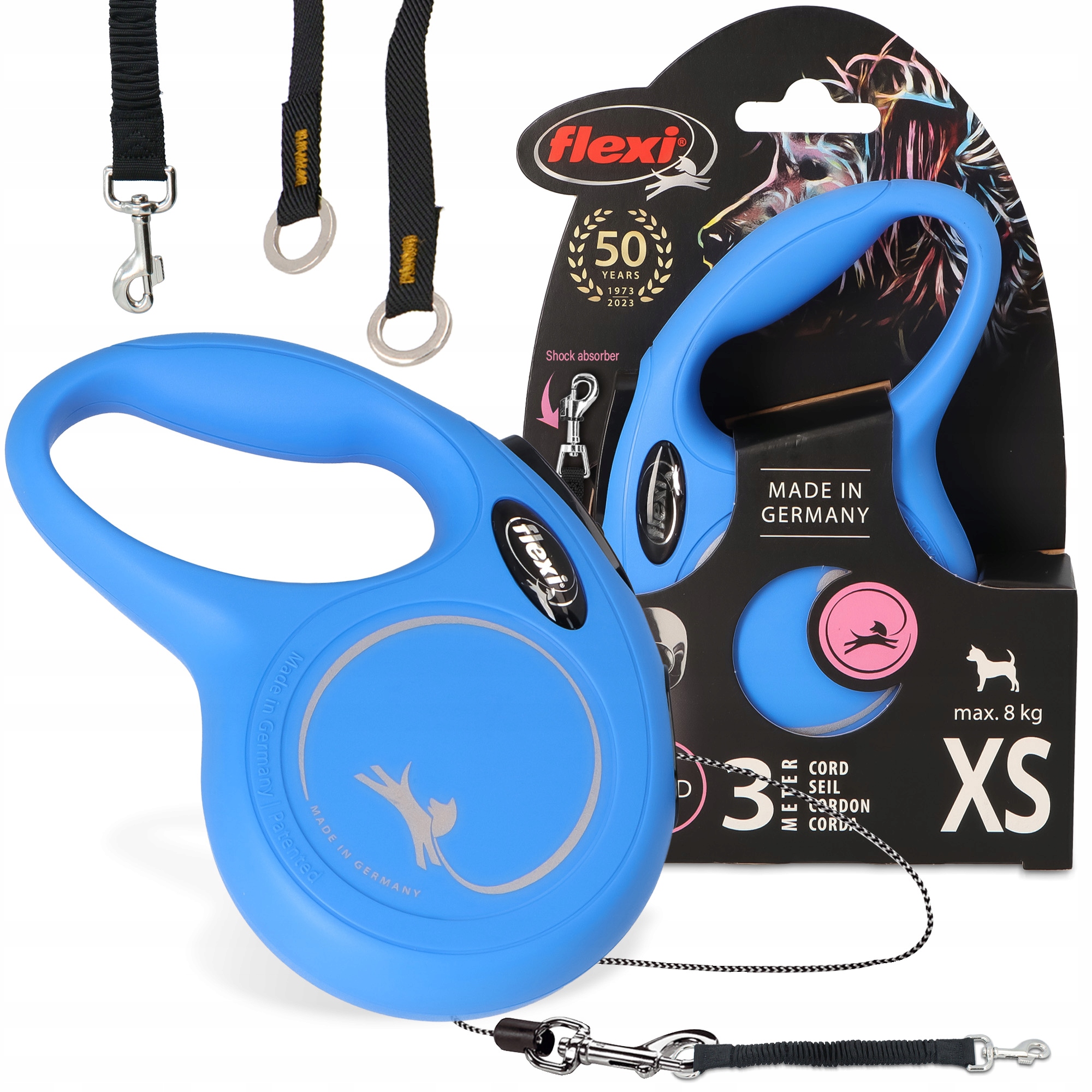 Levně Vodítko Psa Automatické 3m Lanko Svinovací Tlumič pro vodítko Trénink 16cm