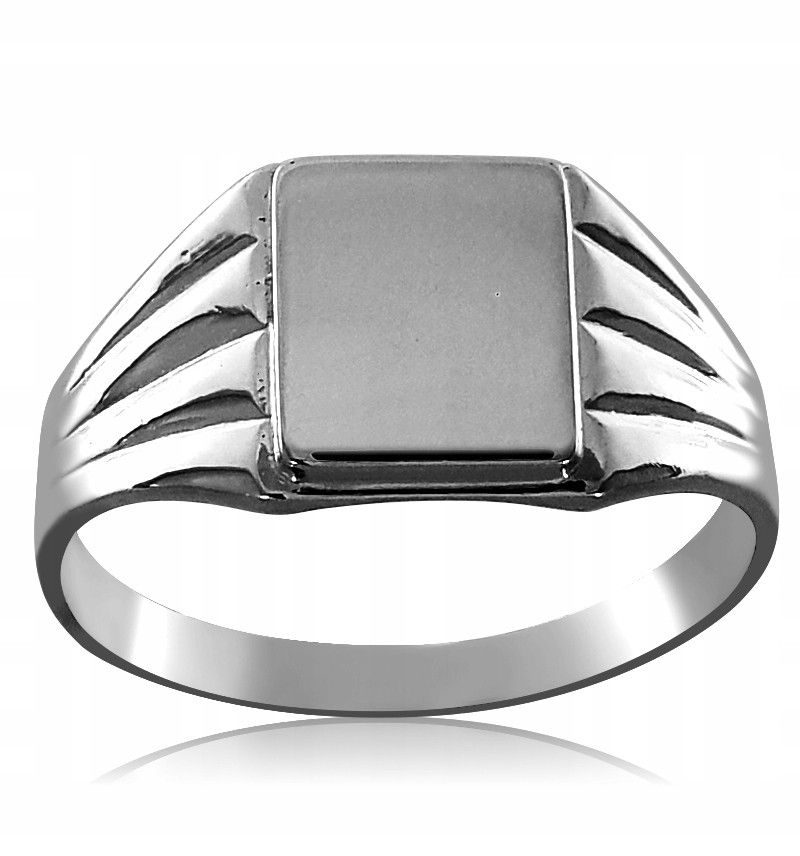 7 СЕРЕБРЯНЫЙ ПЕРСТЕНЬ МУЖСКОЙ С НАСЕЧКАМИ PR. 925 ГРАВЕР