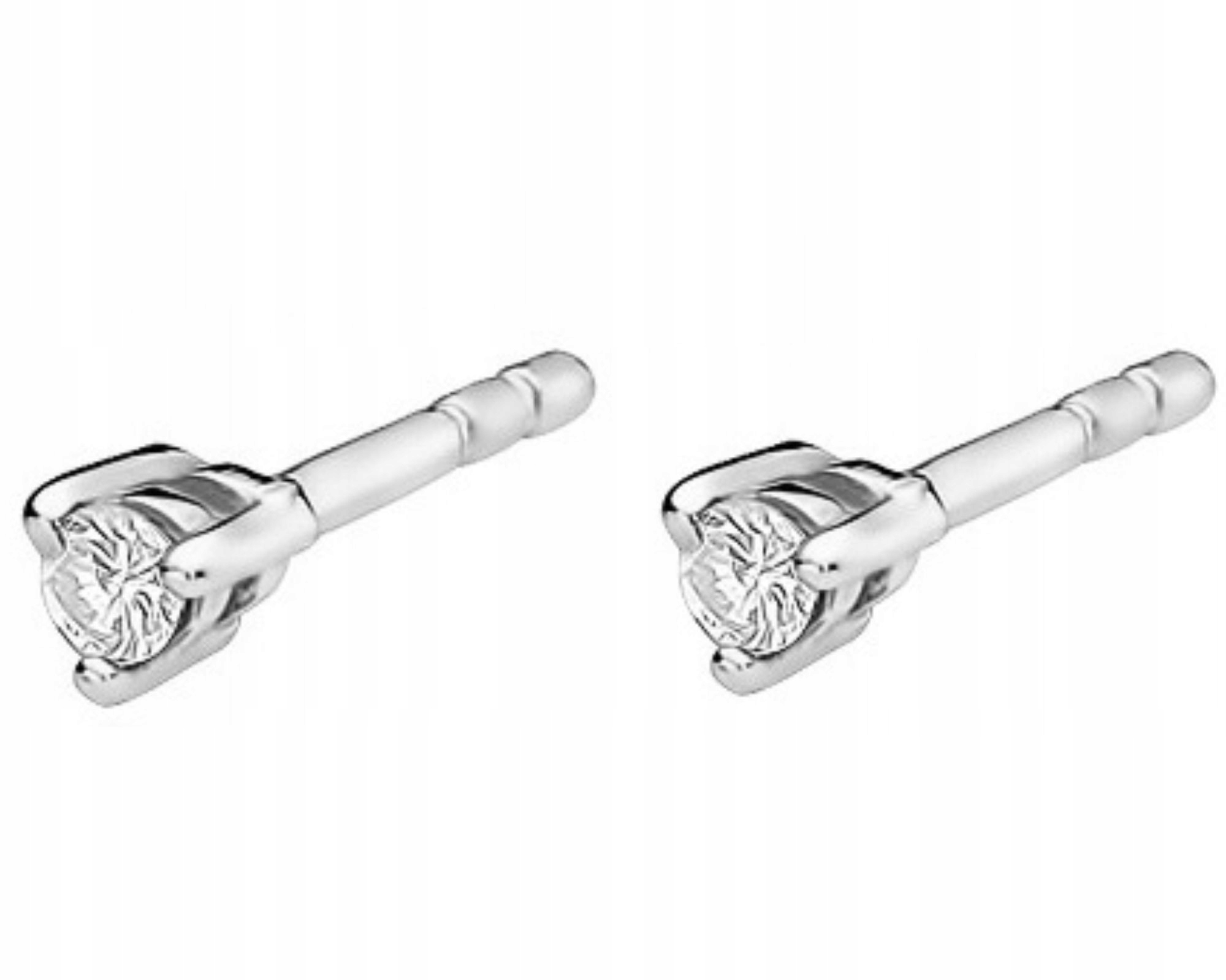 Zlaté náušnice s brilianty 0,08 ct, tyčinky, vruty