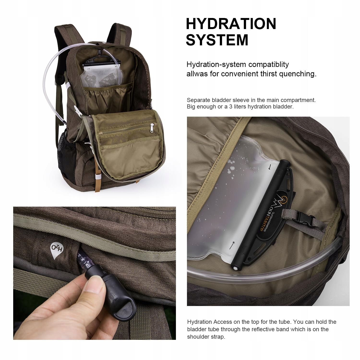 MOUNTAINTOP Plecak Trekkingowy 40L Dla Mężczyzn i Kobiet — miniatura 5