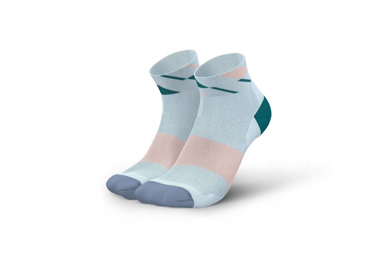 Incylence Skarpety Ultralight Angles Short light pink/petrol Rozmiar 39-42