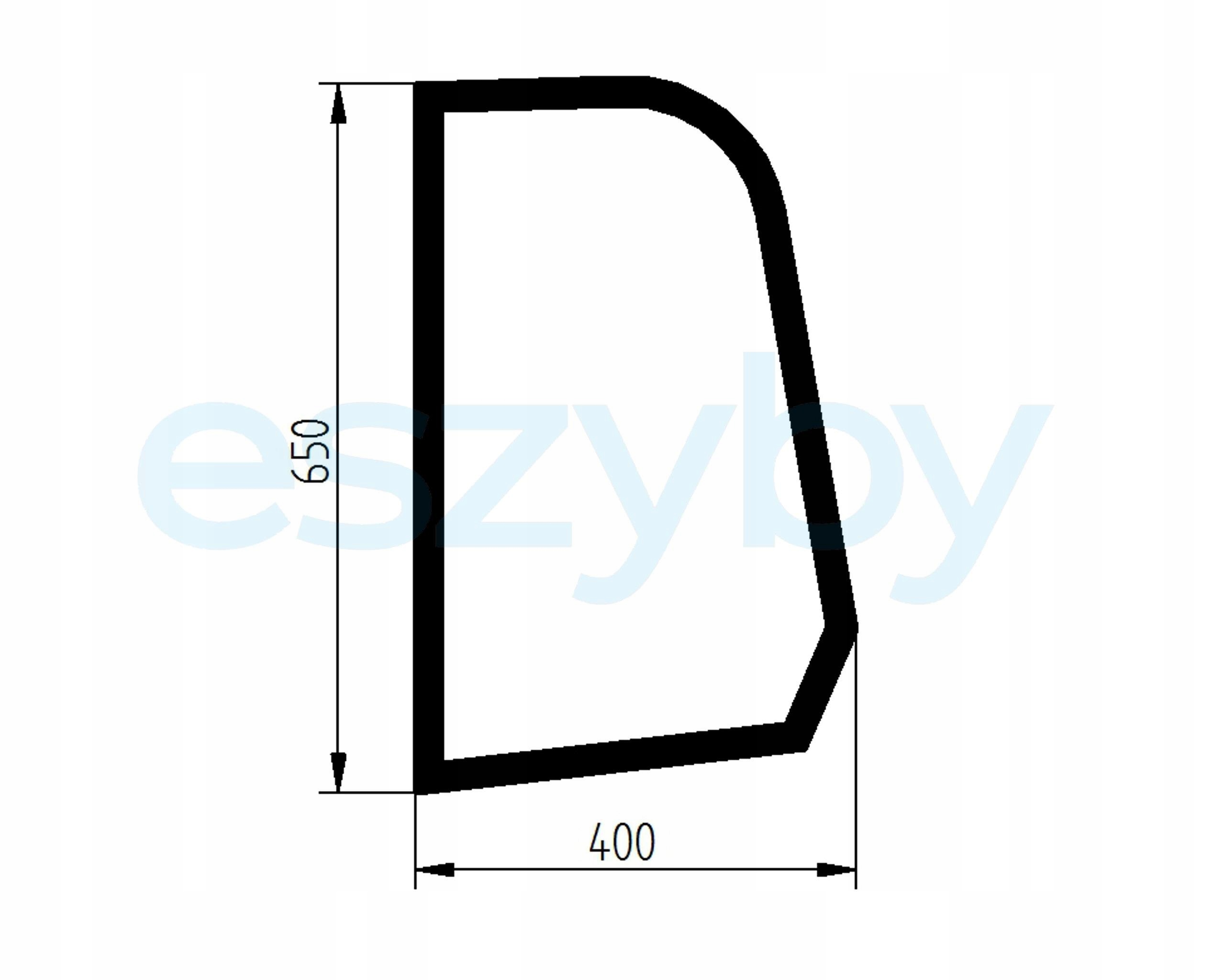 sklo teleskopický nakladač Manitou boční levý