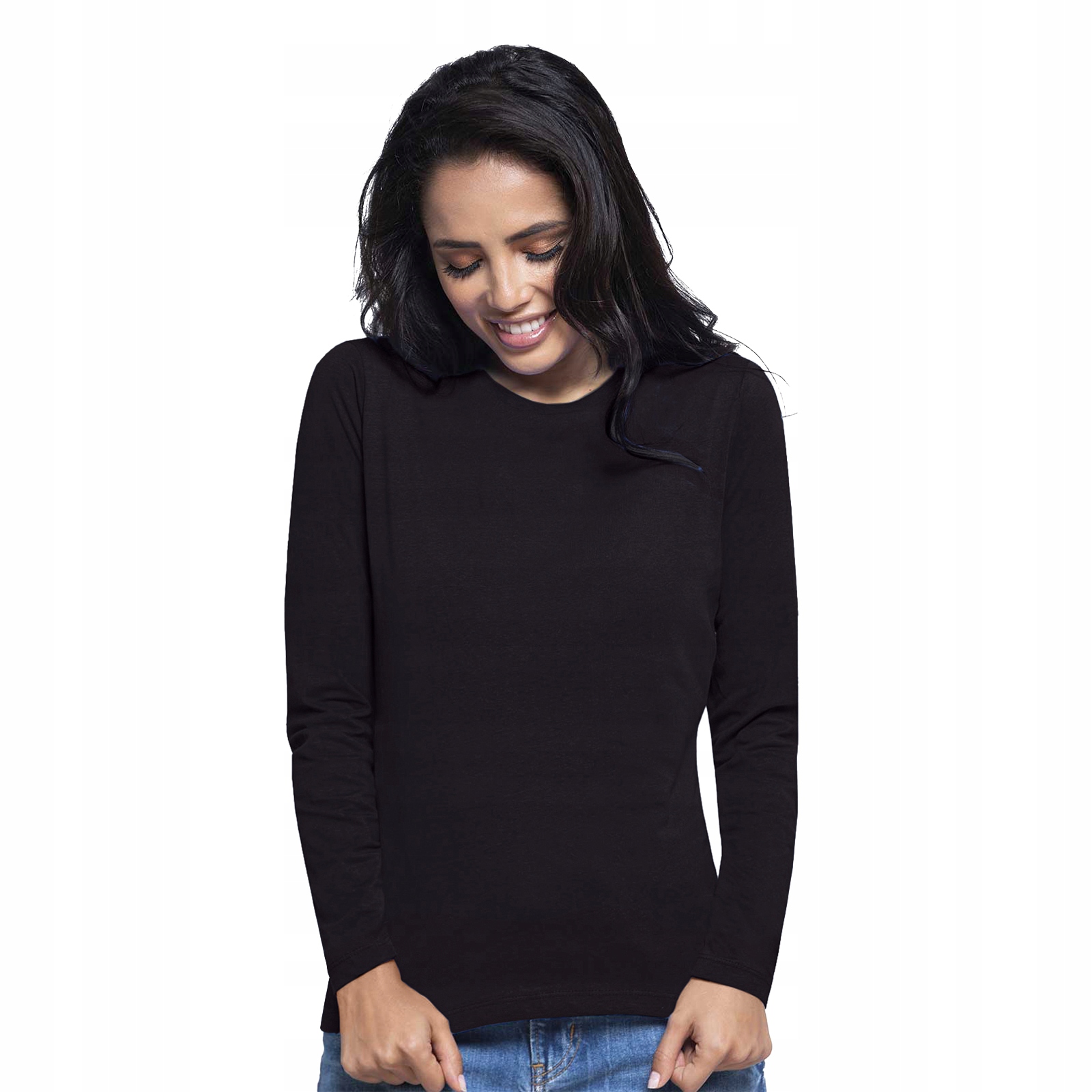 

Bluzka damska z długim rękawem Jhk czarna M