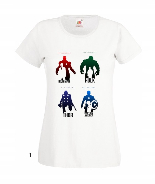 

Koszulki Avengers Iron Man Hulk Thor Kapitan Wzory