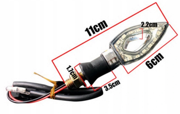 KIERUNKOWSKAZY KIERUNKI MIGACZE STRZAŁKI LED 4 SZT Numer katalogowy części Kierunkowskazy LED