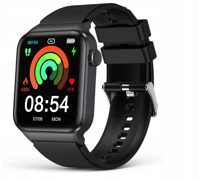 Inteligentny Zegarek Smartwatch w Kolorze Czarnym Fitness Tracker 1.91"