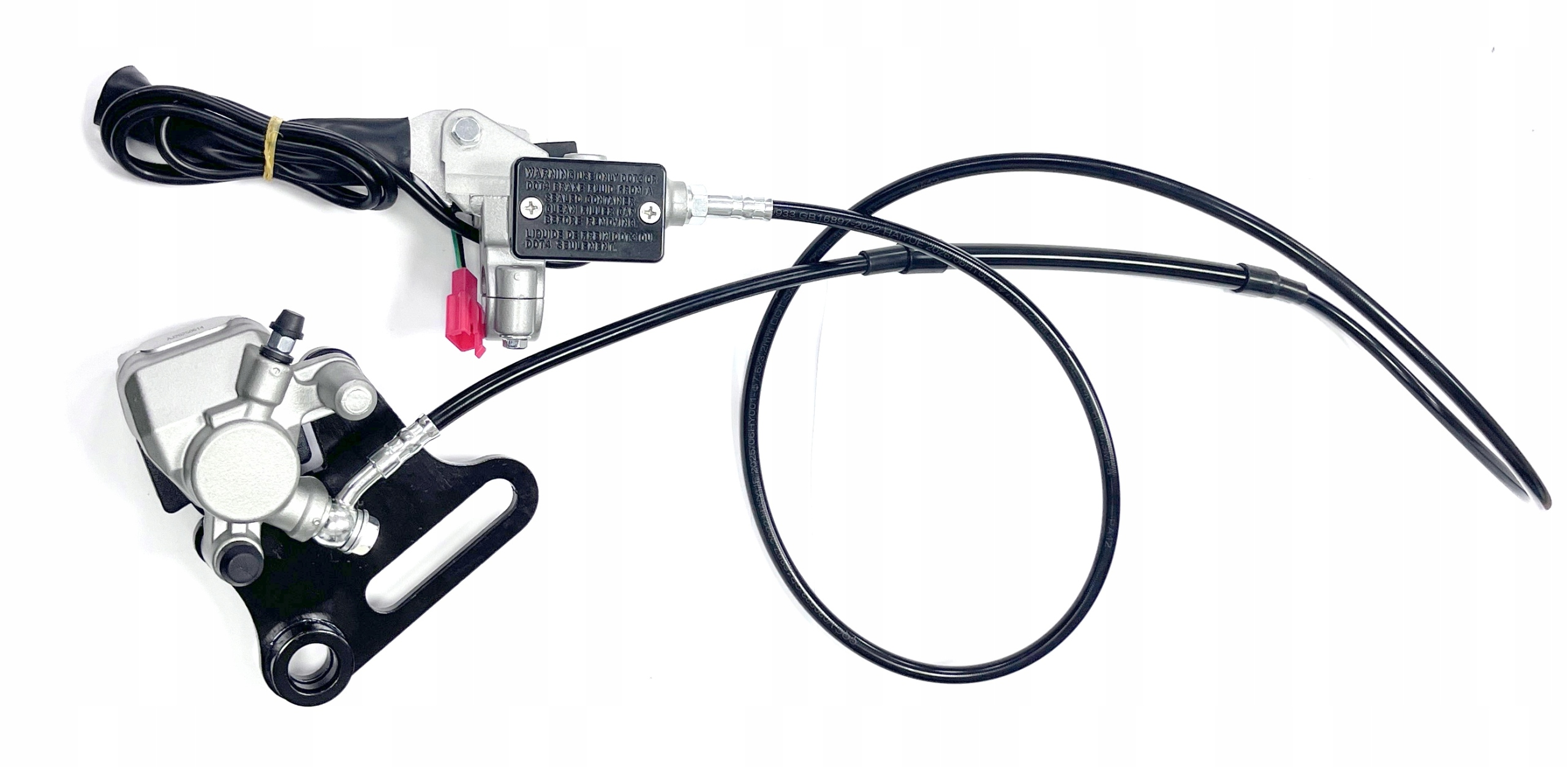 Brzdový systém zadný cross elektrický 72V svorka ľavá pumpa