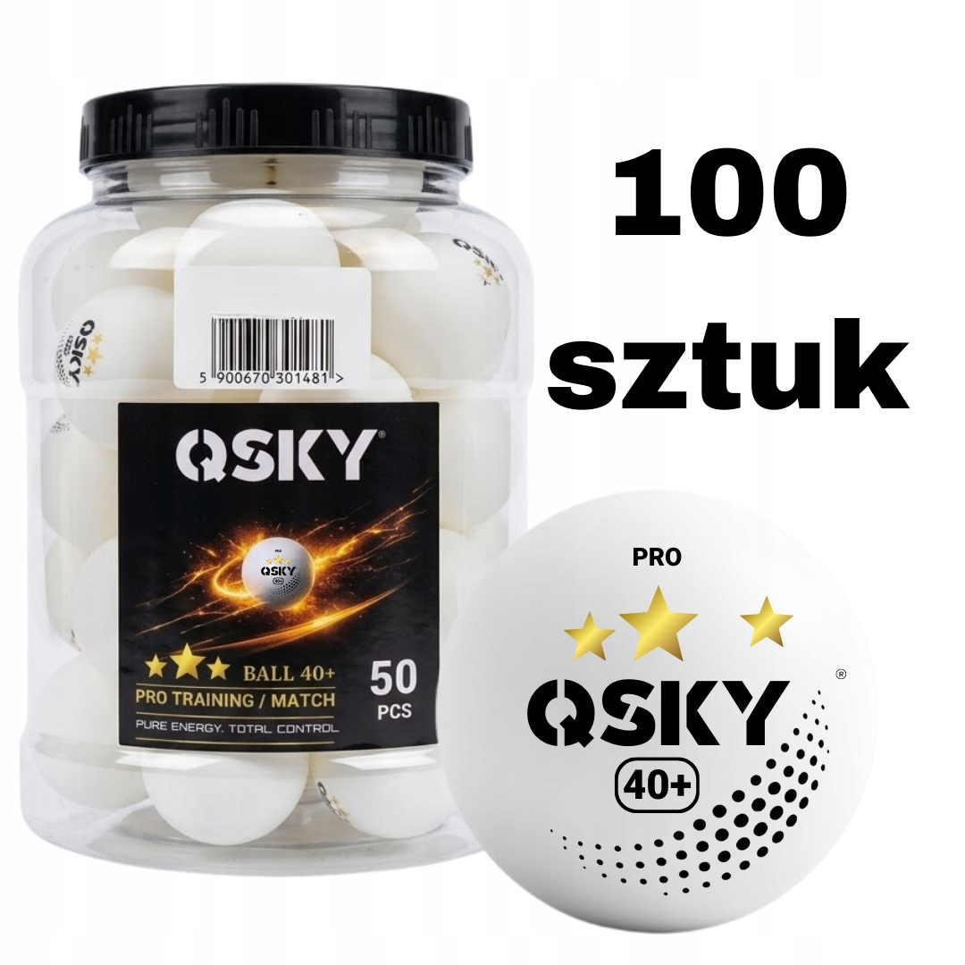 Míčky Na Stolní Tenis Pro 40+ Značky Qsky 100 Kusů Ping Pong Premium
