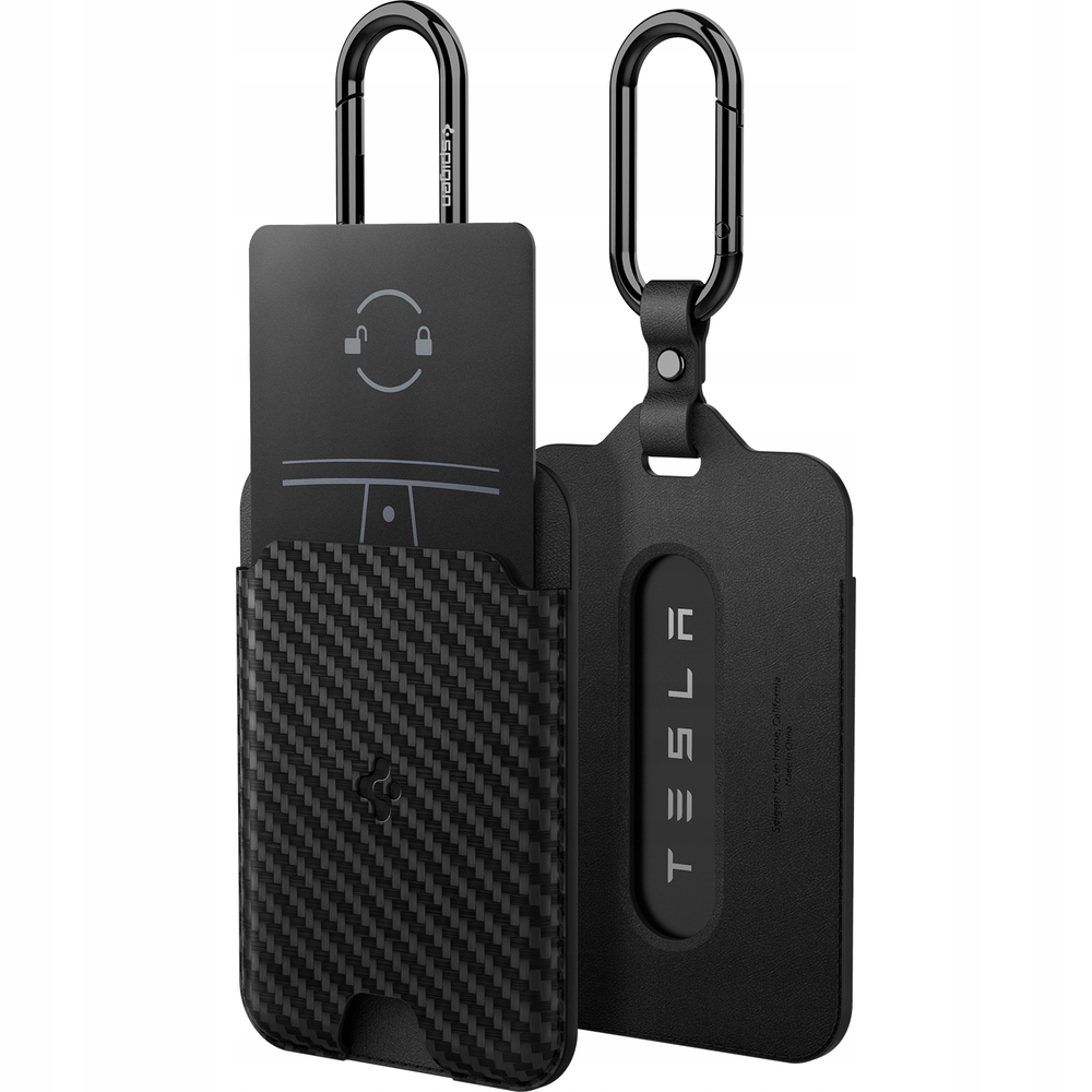 Pouzdro s karabinkou na karty přístupové klíče, Spigen Card Holder, 2 ks