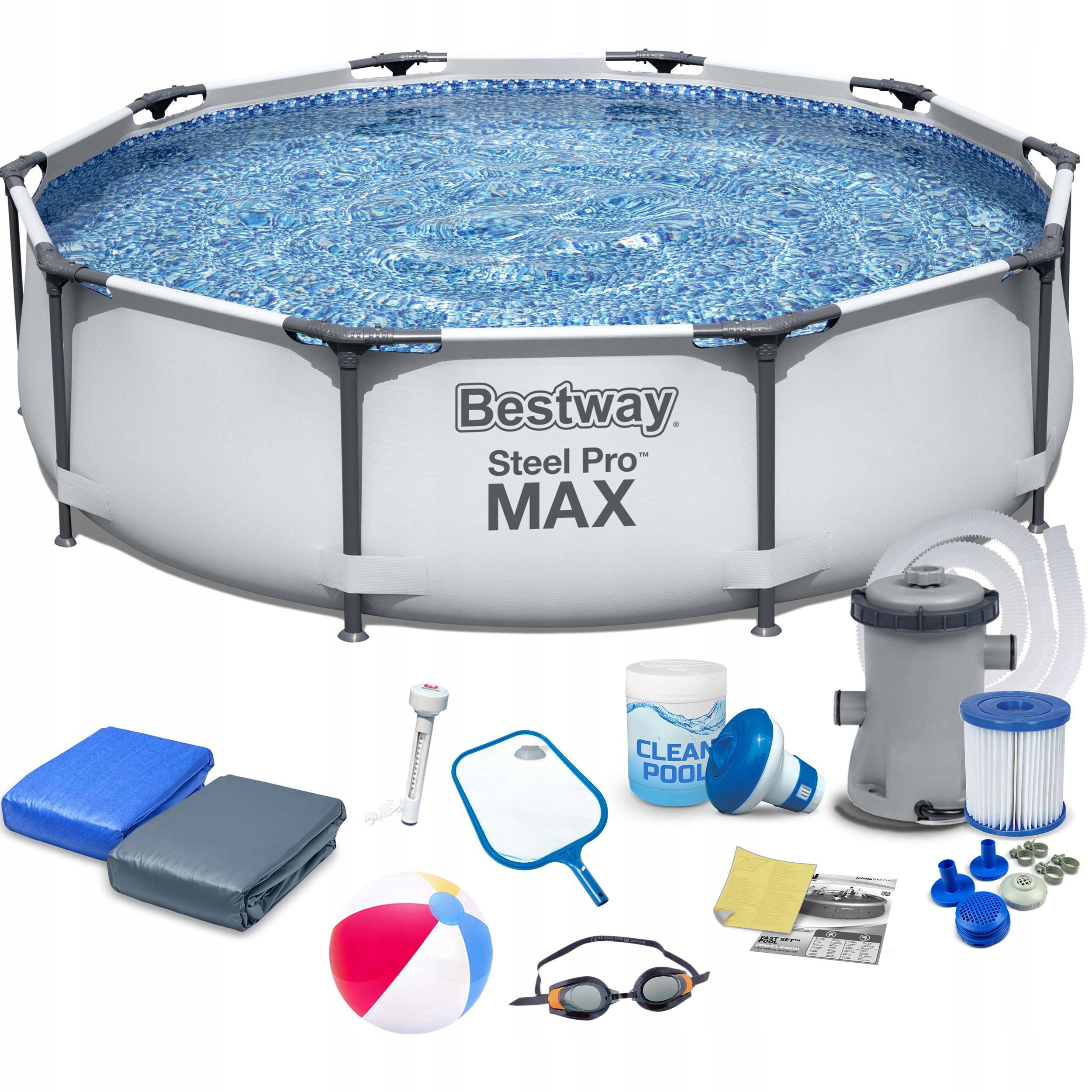 BASEN OGRODOWY STELAŻOWY 305x76cm BESTWAY 17W1 MAX