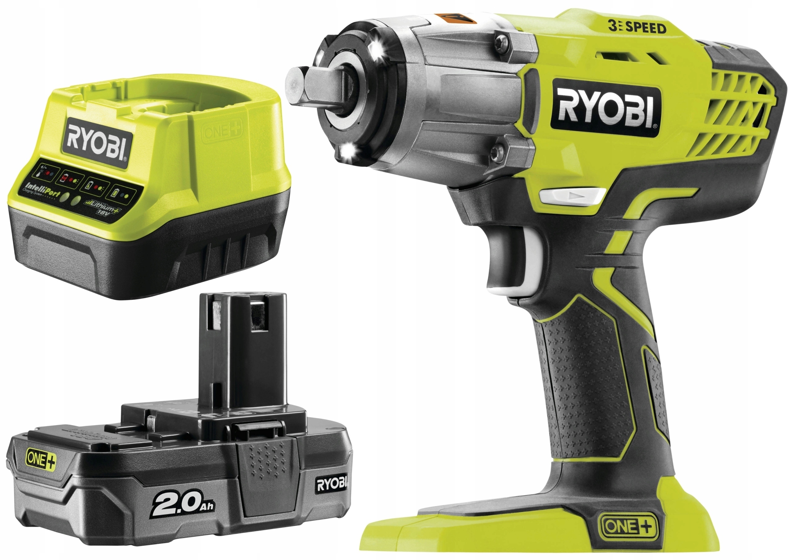 Ryobi R18IW3 Akumulačný Rázový Rázový Uťahovák 2Ah.