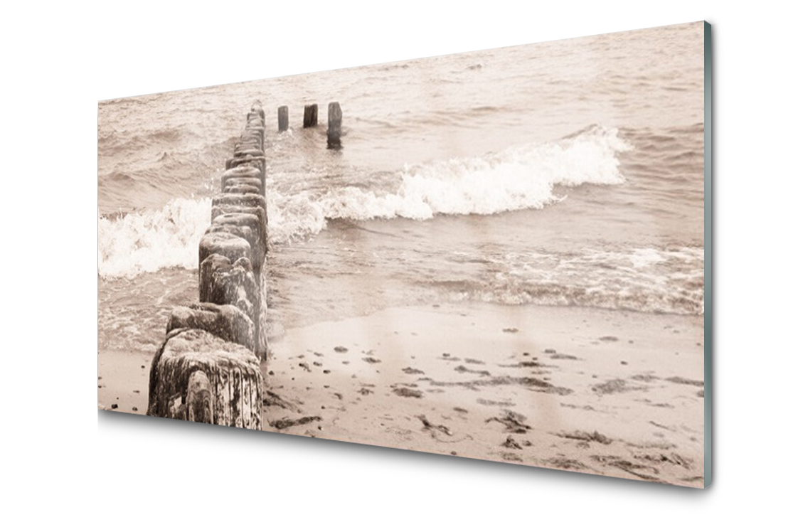 

Panel szklany dekor Morze Plaża 120x60 + Klej